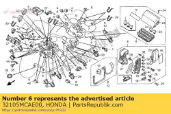 Here you can order the no description available at the moment from Honda, with part number 32105MCAE00: