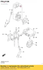 suzuki 3186126E00 coperchio, motorino di avviamento r - Il fondo