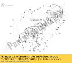 Qui puoi ordinare ispezione refrigerante porta da Piaggio Group , con numero parte 65683100M6: