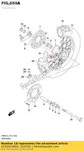 suzuki 6532003B60 jeu de rayons, arrière - La partie au fond