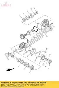 yamaha 23P175270000 leva, conducido - Lado inferior