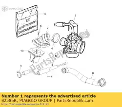carburateur van Piaggio Group, met onderdeel nummer 82585R, bestel je hier online: