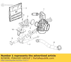 Piaggio Group 82585R carburateur - Onderkant