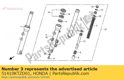 Honda 51410KTZD01, Pipe comp., fr. vork, OEM: Honda 51410KTZD01