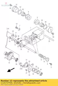 Suzuki 1125737F00 spring,exhaust - Bottom side