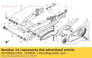 honda 90108GK1000 bolt, flange, 6x12 - Bottom side