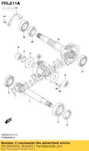 Suzuki 2415005H10 eje, inactivo - Lado inferior