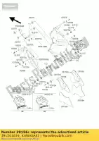 391561619, Kawasaki, pad, zijbekleding, rechts, u kawasaki zx6r ninja g h j zx 6r 600 , Nieuw