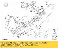 18117696627, BMW, escudo térmico, colector de escape bmw  650 2006 2007 2008, Nuevo