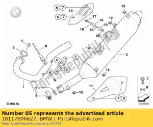 bmw 18117696627 escudo térmico, colector de escape - Lado inferior