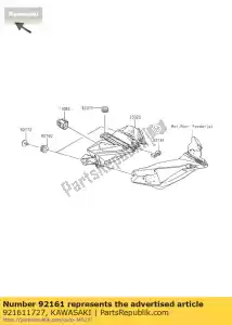 kawasaki 921611727 amortisseur, garde-boue rr zx1000nff - La partie au fond