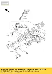 Ici, vous pouvez commander le pipe-comp, châssis latéral, auprès de Kawasaki , avec le numéro de pièce 31064114810: