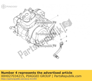 aprilia 00H027034215 gearshift assy. - Bottom side