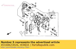 Here you can order the no description available at the moment from Honda, with part number 45100KZ3026: