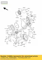 Here you can order the gasket,clutch cover zx750-p1 from Kawasaki, with part number 110601704: