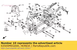 honda 63500MEG000 cubierta, r. fr. lado - Lado inferior