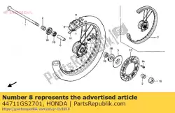Aqui você pode pedir o nenhuma descrição disponível no momento em Honda , com o número da peça 44711GS2701: