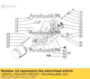 Piaggio Group 168201 pakking - Onderkant
