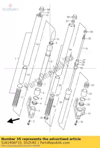 suzuki 5181406F10 écrou - La partie au fond