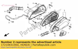 Honda 17210K01900 elemento comp., filtro de ar - Lado inferior