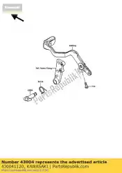 as-rem van Kawasaki, met onderdeel nummer 430041120, bestel je hier online: