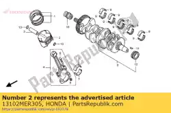 Here you can order the piston (0. 25) from Honda, with part number 13102MER305: