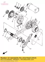 Aqui você pode pedir o roda dentada, partida 2 em Yamaha , com o número da peça 4H7155190000: