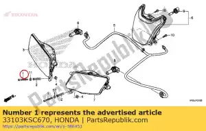 Honda 33103KSC670 screw, pan, 4x55 - Bottom side