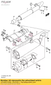 Suzuki 1418407G00 wasmachine, uitlaat - Onderkant