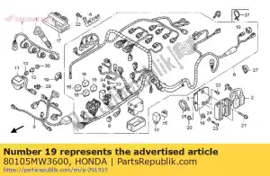 Honda 80105MW3600 fica, caixa de fusíveis - Lado inferior