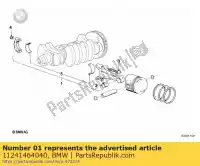 11241464040, BMW, drijfstang - 436g pl 125 mm (tot 01/1992) bmw  750 1000 1984 1985 1986 1987 1988 1989 1990 1991 1992 1993 1994 1995 1996, Nieuw