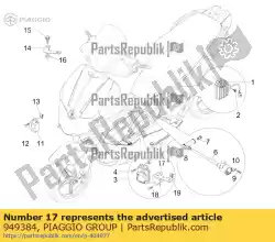 Ici, vous pouvez commander le support de l'unité de commande auprès de Piaggio Group , avec le numéro de pièce 949384: