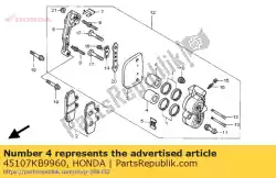 Ici, vous pouvez commander le piston auprès de Honda , avec le numéro de pièce 45107KB9960: