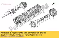 22203MT8000, Honda, disk, clutch friction (c) honda gl 1500 1990 1991 1992 1993 1994 1995 1996, New