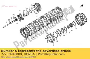 honda 22203MT8000 disk, clutch friction (c) - Bottom side