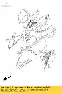 suzuki 6815633HB0GVM fita, lado da capa - Lado inferior