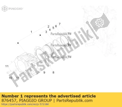 Aprilia 876457, Cyl.pist.-wrist pin assy unit, OEM: Aprilia 876457