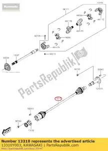 kawasaki 13310Y003 01 arbre-assy, ??hélice - La partie au fond