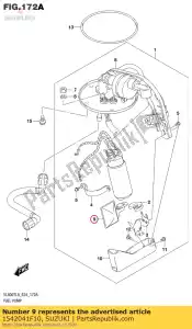 Suzuki 1542041F10 strainer - Bottom side