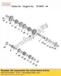 Here you can order the grooved ball bear. Skf98203/c3 from KTM, with part number 46033025000: