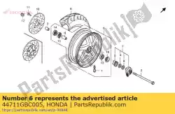 Aquí puede pedir neumático, fr. (irc) (90/9012 44j) de Honda , con el número de pieza 44711GBC005: