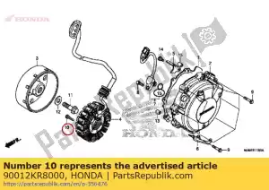 Honda 90012KR8000 parafuso, soquete, 6x34 - Lado inferior