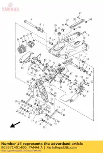 yamaha 903871401400 collar - Lado inferior