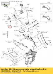 Qui puoi ordinare pad, tubo di scarico zx1000lef da Kawasaki , con numero parte 391561770: