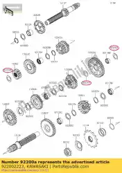 Qui puoi ordinare 01 rondella,17,2x26x1 da Kawasaki , con numero parte 922002223: