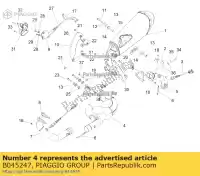 B045247, Piaggio Group, kolektor wydechowy aprilia  caponord zd4vk000, zd4vka, zd4vk001, zd4vka01 zd4vkb000, zd4vkb001, zd4vkb003, zd4vkb00x, zd4vkb009 zd4vku00 1200 2013 2014 2015 2016 2017, Nowy