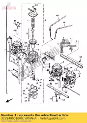 Aqui você pode pedir o carburador assy em Yamaha , com o número da peça 3CV149001000: