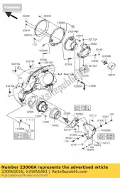 Here you can order the rim-lamp vn1700b9f from Kawasaki, with part number 230060016: