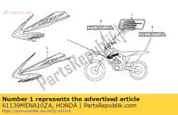 merk, stuurdemper * type1 * (type1) van Honda, met onderdeel nummer 61139MENA10ZA, bestel je hier online: