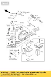 Ici, vous pouvez commander le filtre-assy-air, fr zr750-f1 auprès de Kawasaki , avec le numéro de pièce 110101705: